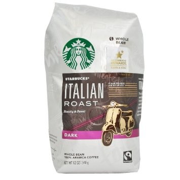 slide 1 of 1, Starbucks Italian Roast Whole Bean Coffee, 12 oz