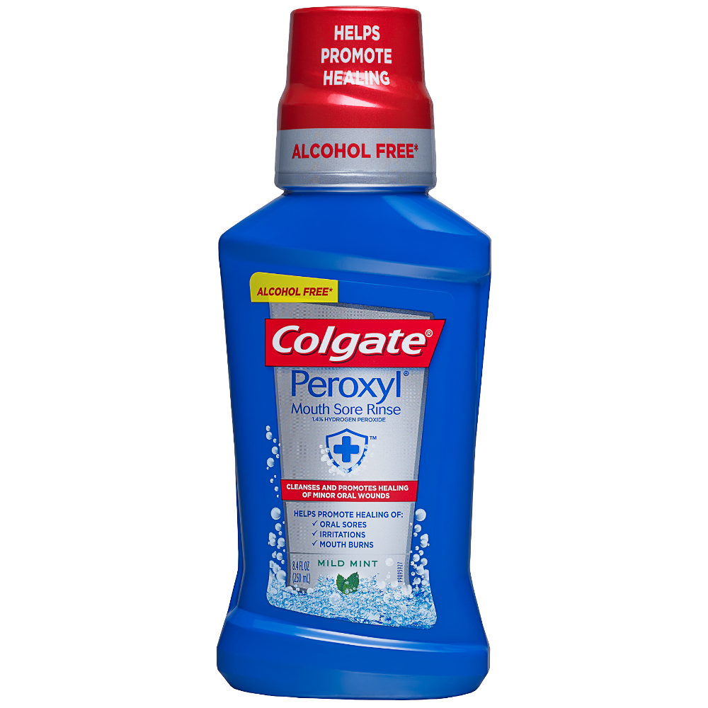 slide 1 of 2, Colgate Peroxyl Antiseptic Oral Cleanser, Alcohol Free, Mild Mint, 8 fl oz