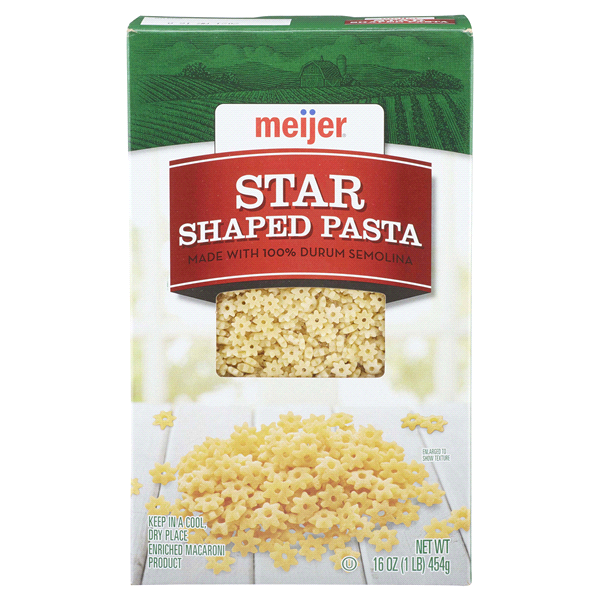 slide 1 of 1, Meijer Star Shaped Pasta, 16 oz