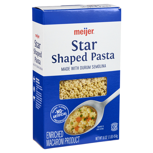 slide 8 of 29, Meijer Star-Shaped Pasta, 16 oz