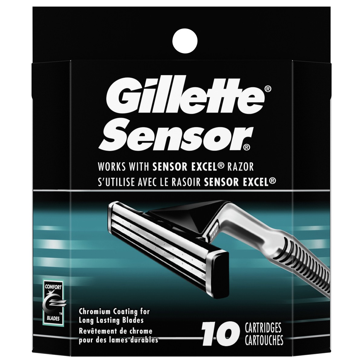 slide 1 of 2, Gillette Sensor Razor Blade Cartridges, 10 eache