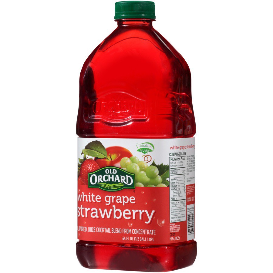 slide 5 of 15, Old Orchard White Grape Strawberry Juice Cocktail - 64 fl oz, 64 fl oz