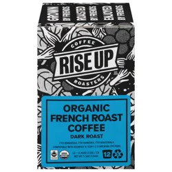 Rise Up Coffee Roasters Organic Dark Roast French Roast Coffee - 12 x 0.46 oz