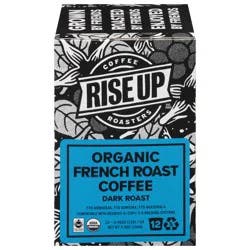 Rise Up Coffee Roasters Organic Dark Roast French Roast Coffee - 12 x 0.46 oz