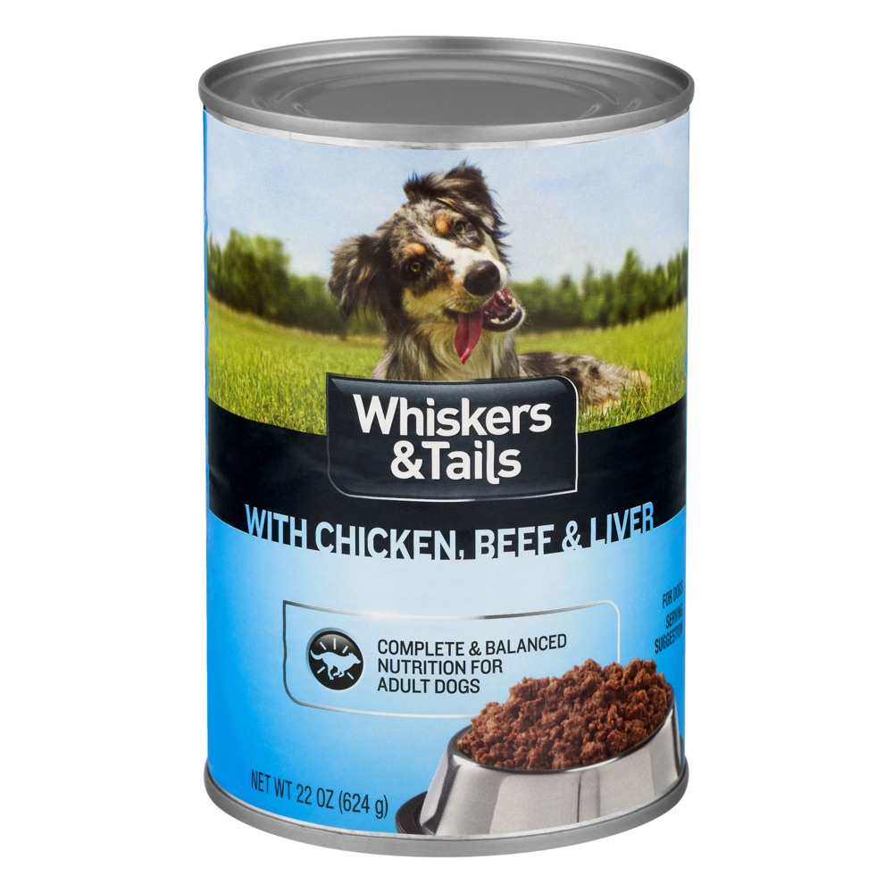 slide 1 of 1, Whiskers & Tails For Dogs With Chicken Beef & Liver, 22 oz