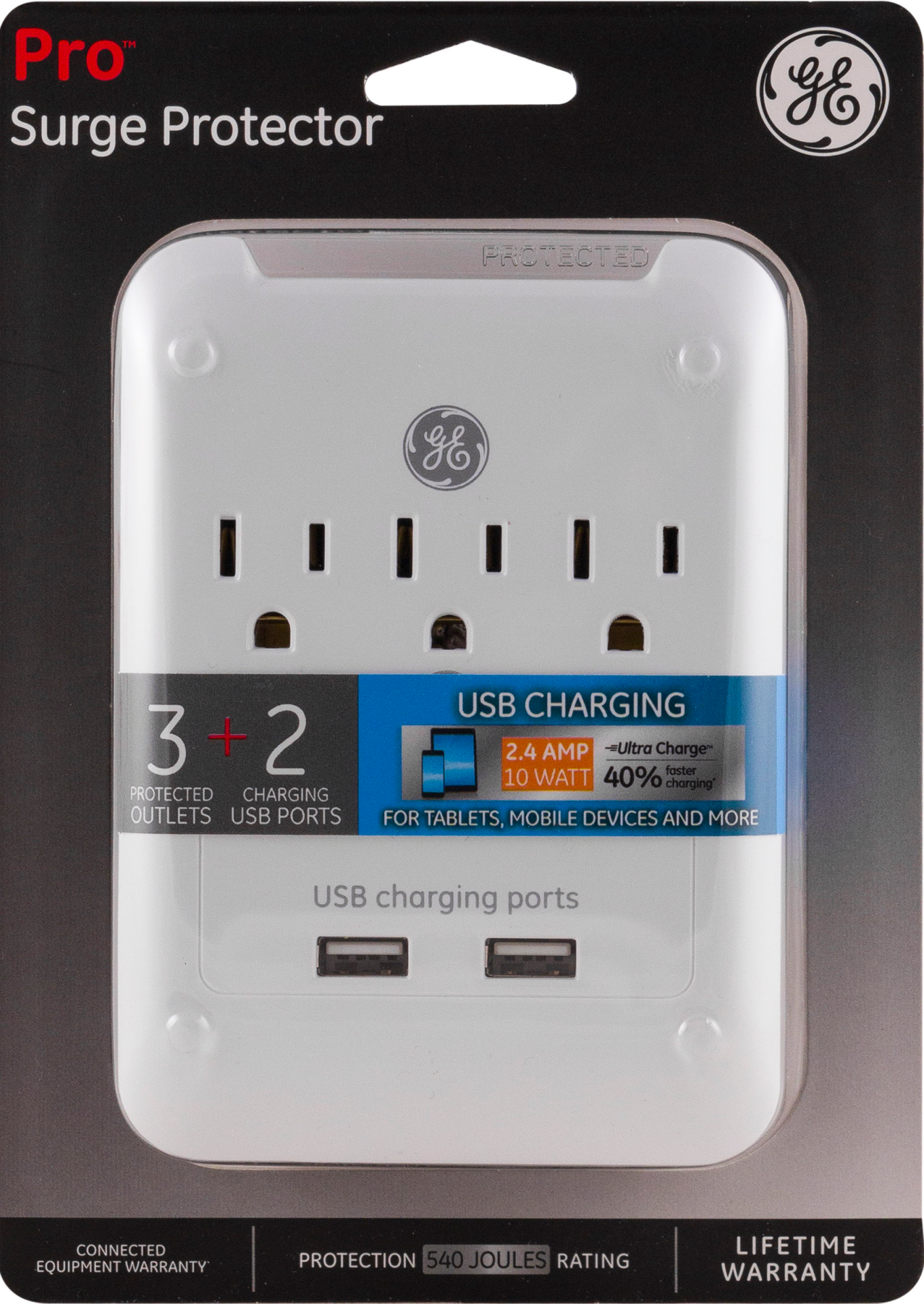 slide 1 of 4, GE Pro 2 USB + 2 AC Outlet Charging Station, 1 ct