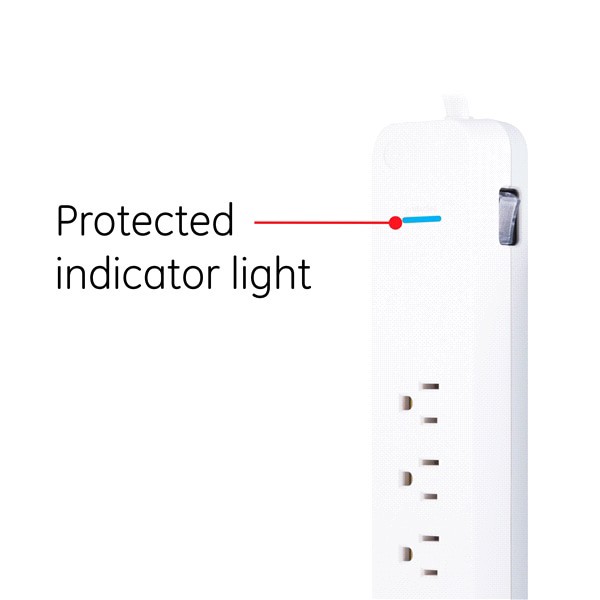 slide 25 of 29, GE 7-Outlet Power Strip Surge Protector, Extra-Long Cord, 36360, 12 ft