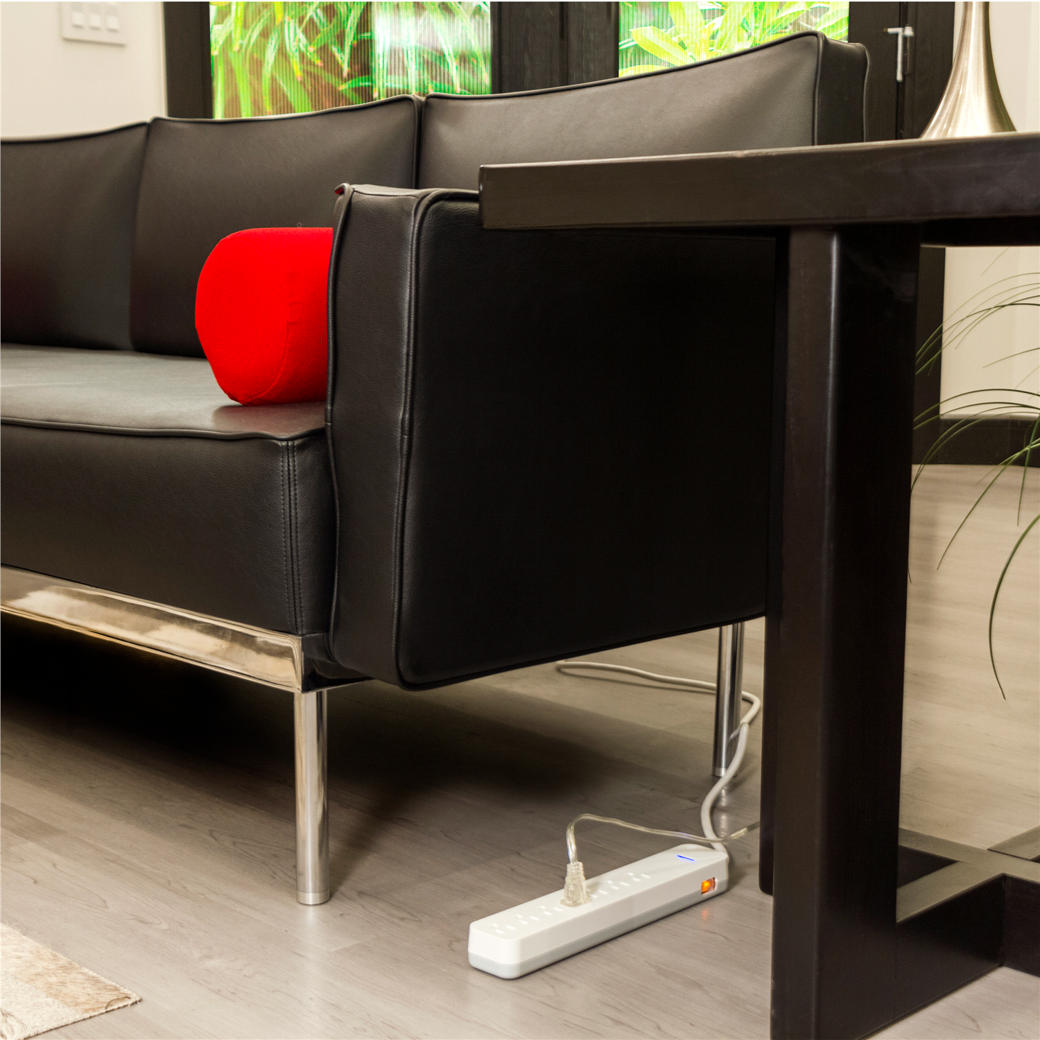 slide 4 of 5, GE 7-Outlet Power Strip Surge Protector, Extra-Long Cord, 36360, 12 ft