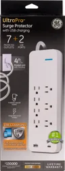 GE 7-Outlet Surge Protector Cord Wht