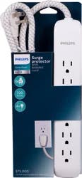 Philips Elite 6-Outlet Surge Protector White