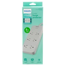 Philips 6-Outlet Surge Protector 8ft White