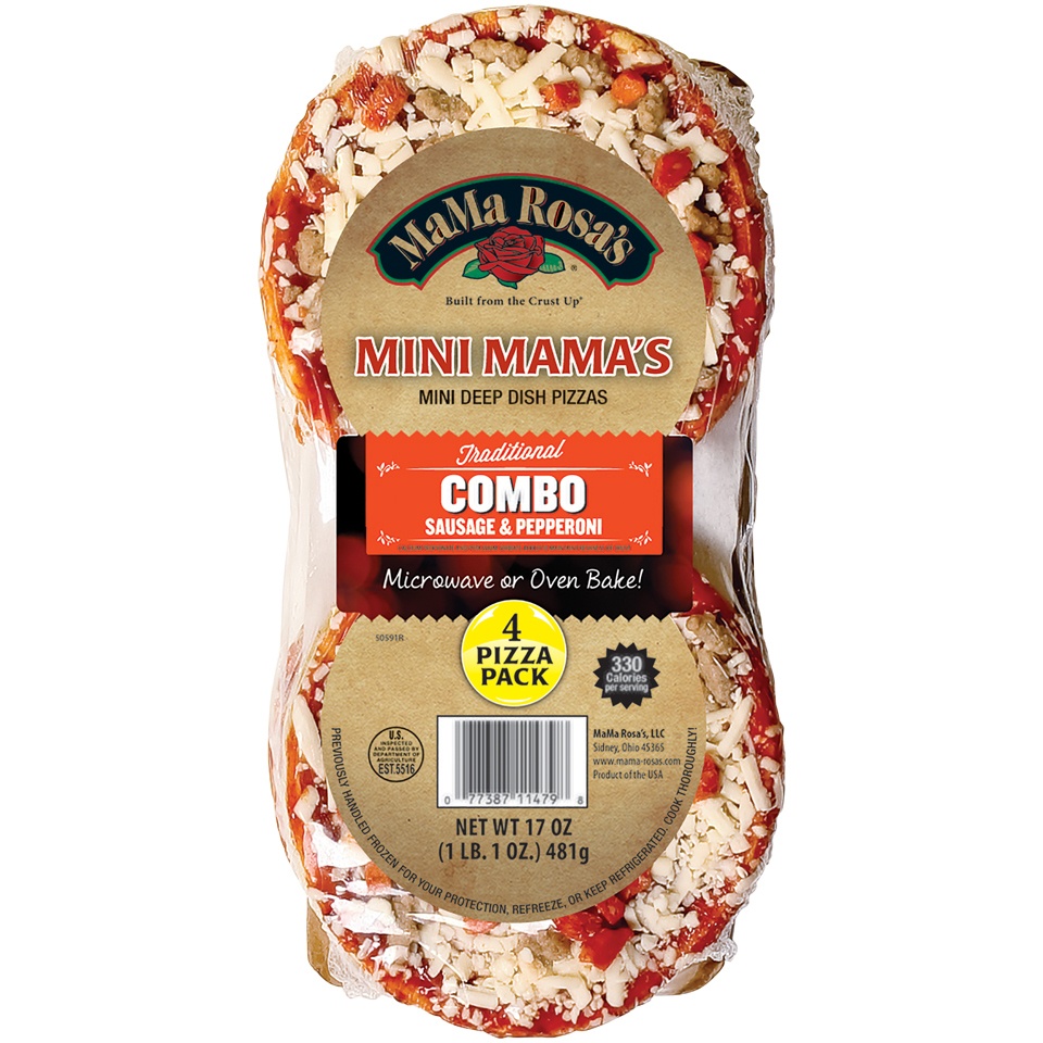 slide 1 of 6, MaMa Rosa's Mini Combination Pizzas, 4 ct