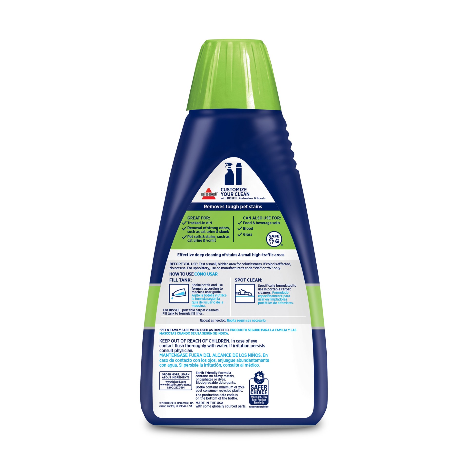 slide 2 of 6, BISSELL PET Spot and Stain-Portable Machine Use 32 -fl oz Concentrated Steam Cleaner Chemical Solution, 1 ct