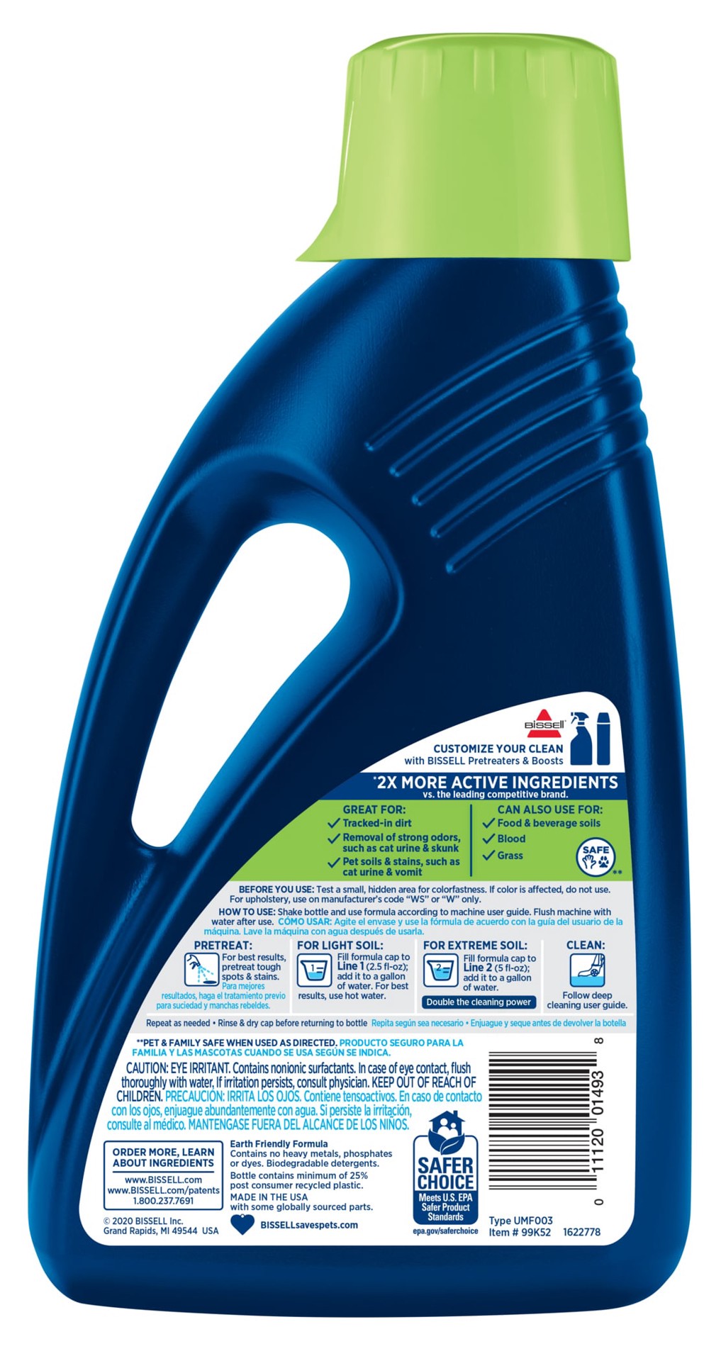 slide 2 of 6, BISSELL Pet Stain and Odor-Upright Machine Use 60 -fl oz Concentrated Steam Cleaner Chemical Solution, 1 ct