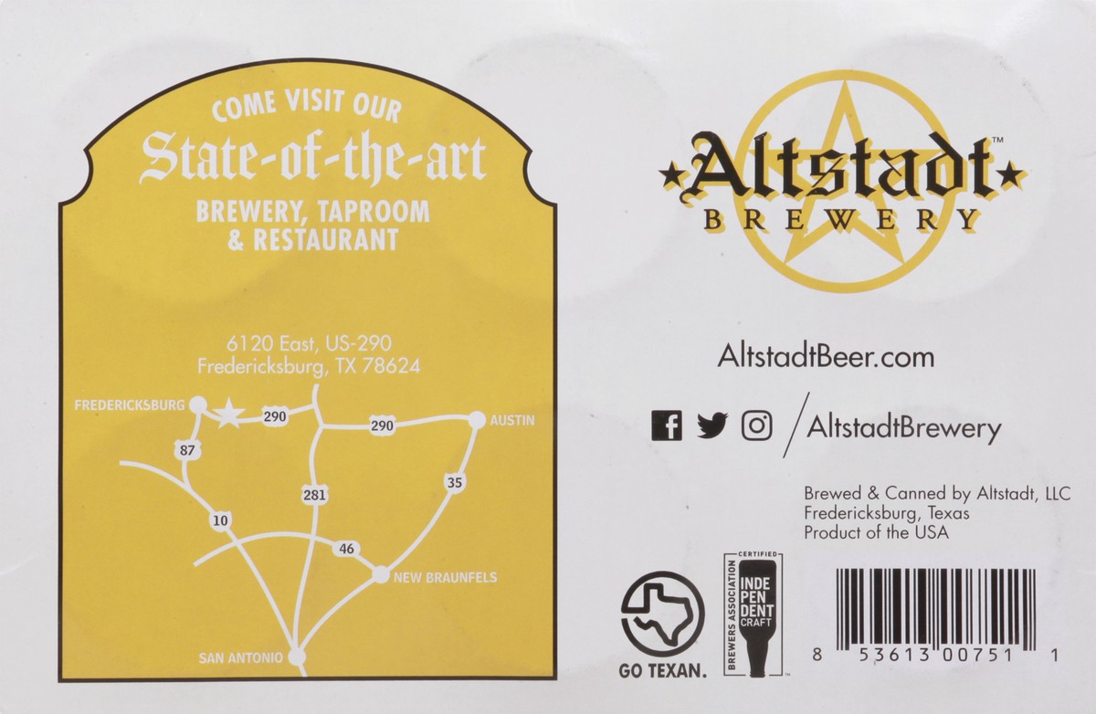 slide 8 of 11, Altstadt Brewery Light German-Style Leichtbier Premium Beer 6-12 fl oz Cans, 6 ct; 12 oz