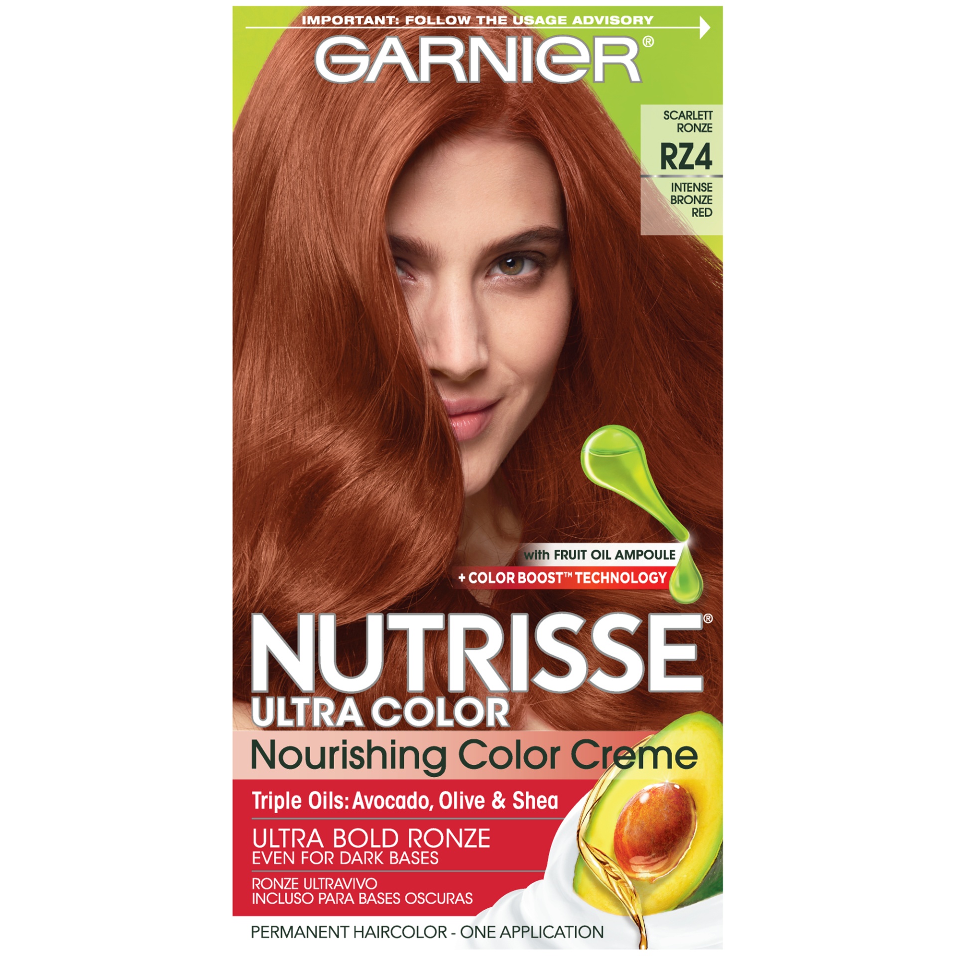 slide 2 of 8, Garnier Nutrisse Ultra Color - Scarlet Ronze R4, 1 ct