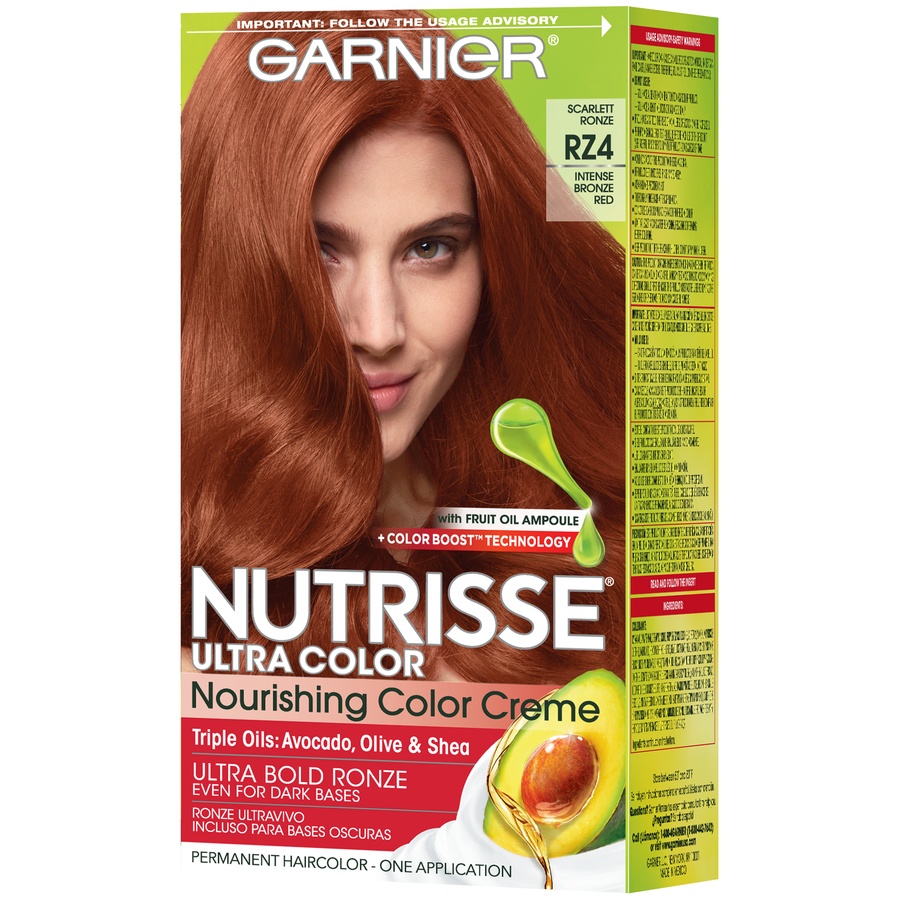 slide 4 of 8, Garnier Nutrisse Ultra Color - Scarlet Ronze R4, 1 ct