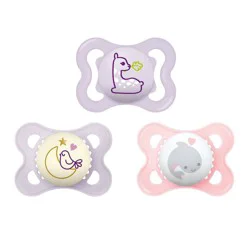 MAM Pacifier Variety Pack 0-6m - Girl - 3 pk