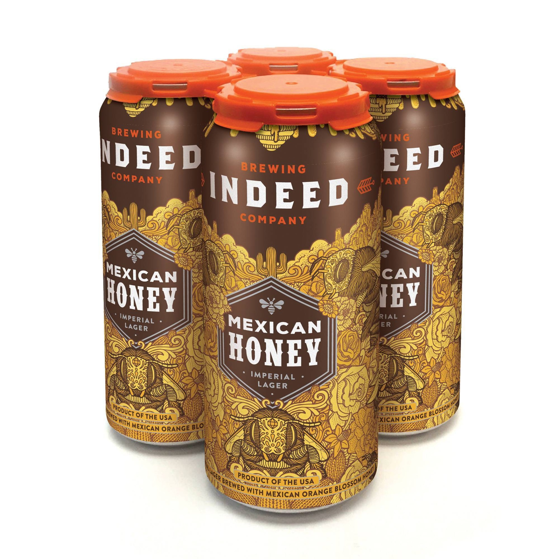 slide 1 of 1, Indeed Brewing Company Indeed Mexican Honey Imperial Lager Beer - 4pk/16 fl oz Cans, 4 ct; 16 fl oz