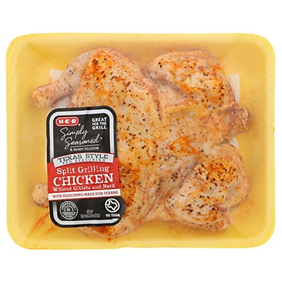 slide 1 of 1, H-E-B Seasoned Split Chicken, per lb