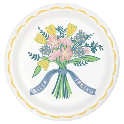 Holiday Home Round Bouquet Paper Plates