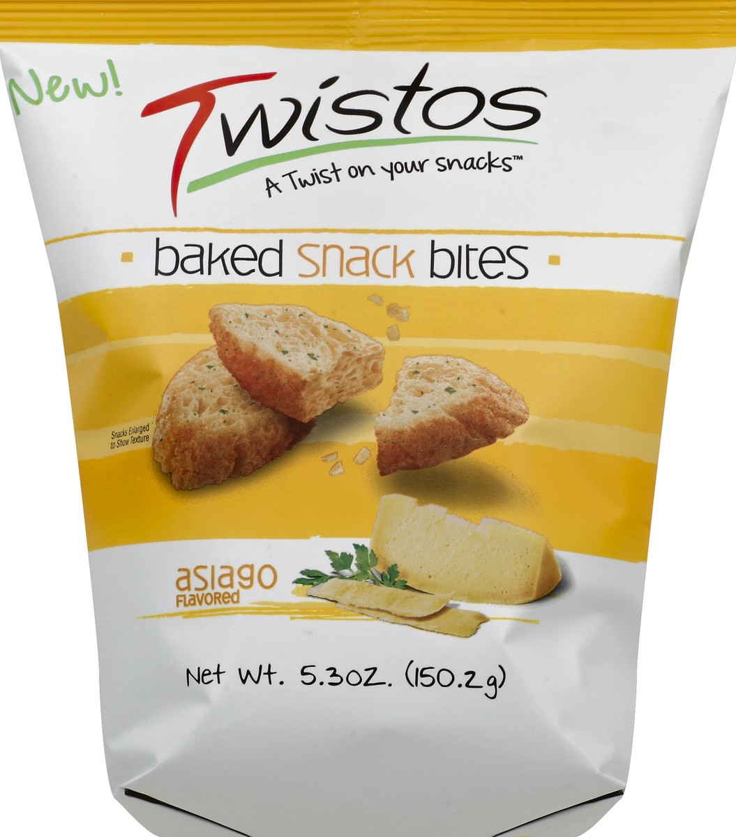 slide 5 of 6, Twistos Asiago Baked Snack Bites, 5.3 oz