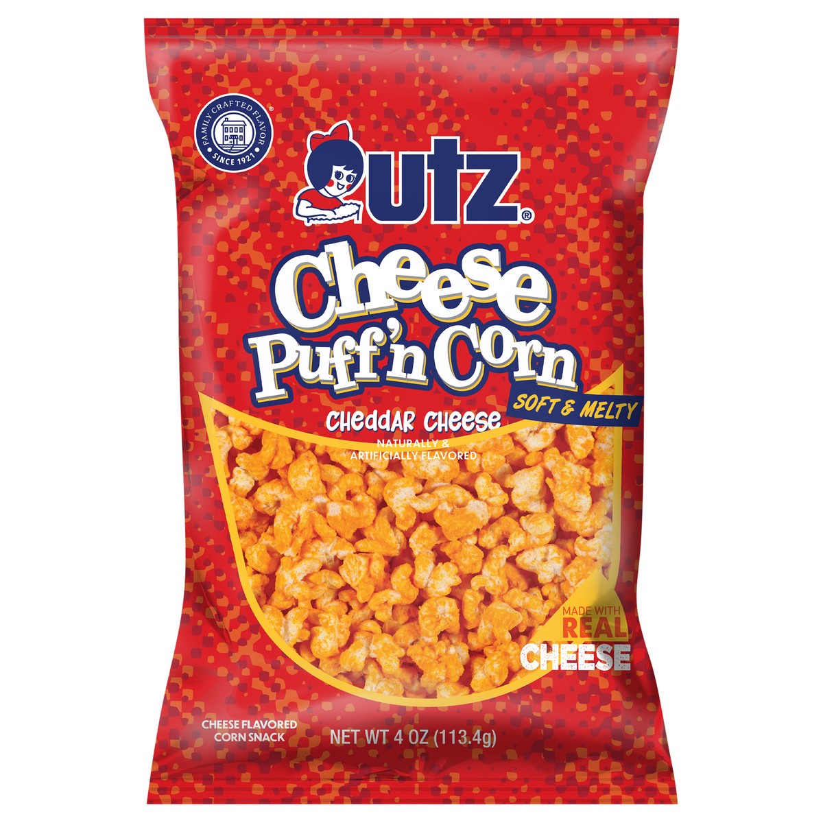 slide 1 of 7, Utz 4 oz Utz Cheese Puff'n Corn, 4 oz