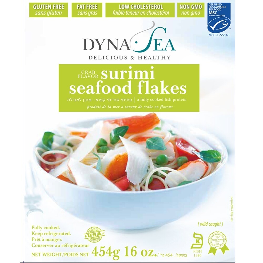 slide 1 of 1, Dyna Sea Imitation Crab Flakes, 16 oz