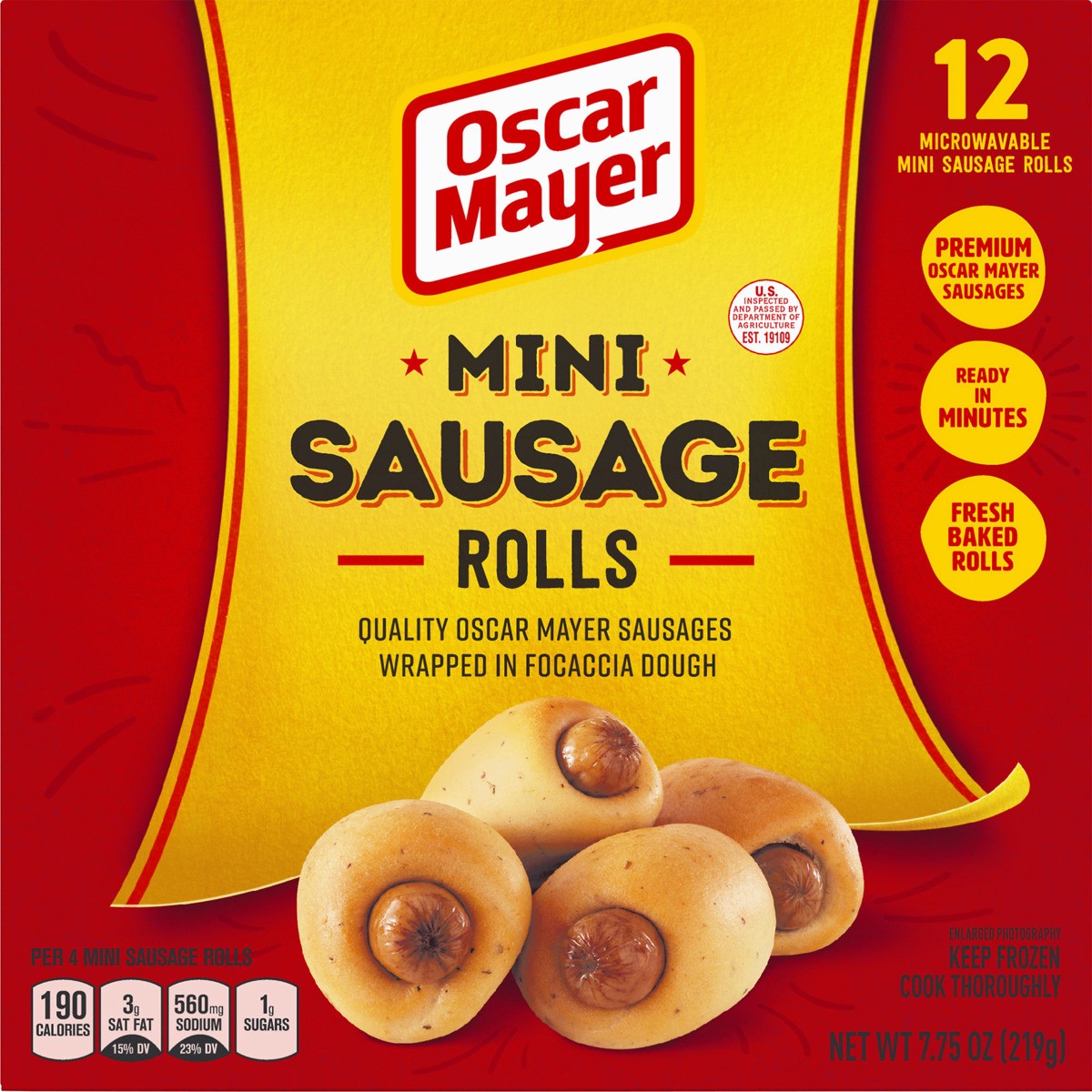 slide 7 of 8, Oscar Mayer Mini Sausage Rolls Frozen Snacks, 7.75 oz