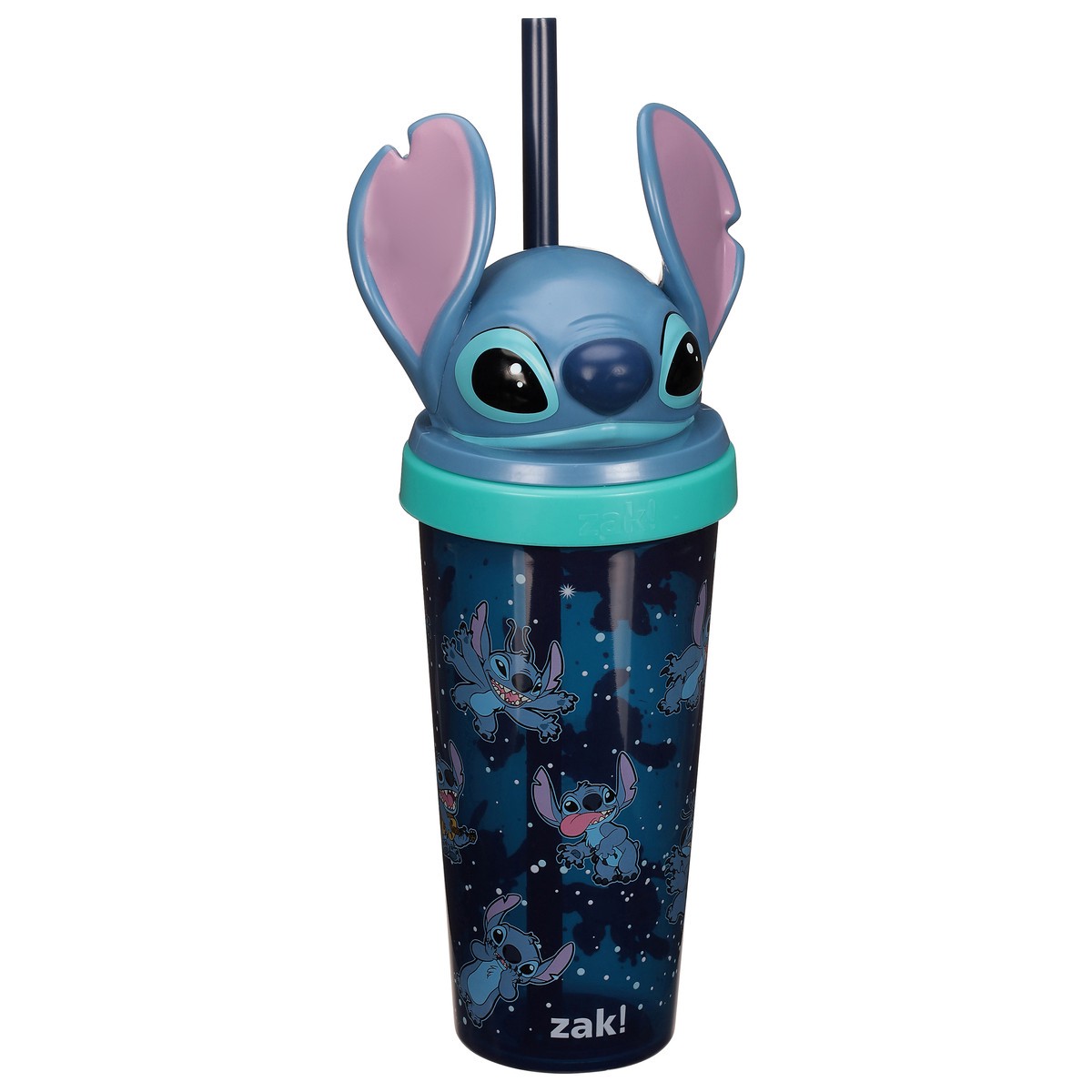 slide 2 of 4, Zak! Designs Everyday Smiles 18 oz Leak-Proof Disney Lilo-Stitch PP Super Sipper Tumbler 1 Each, 1 ct
