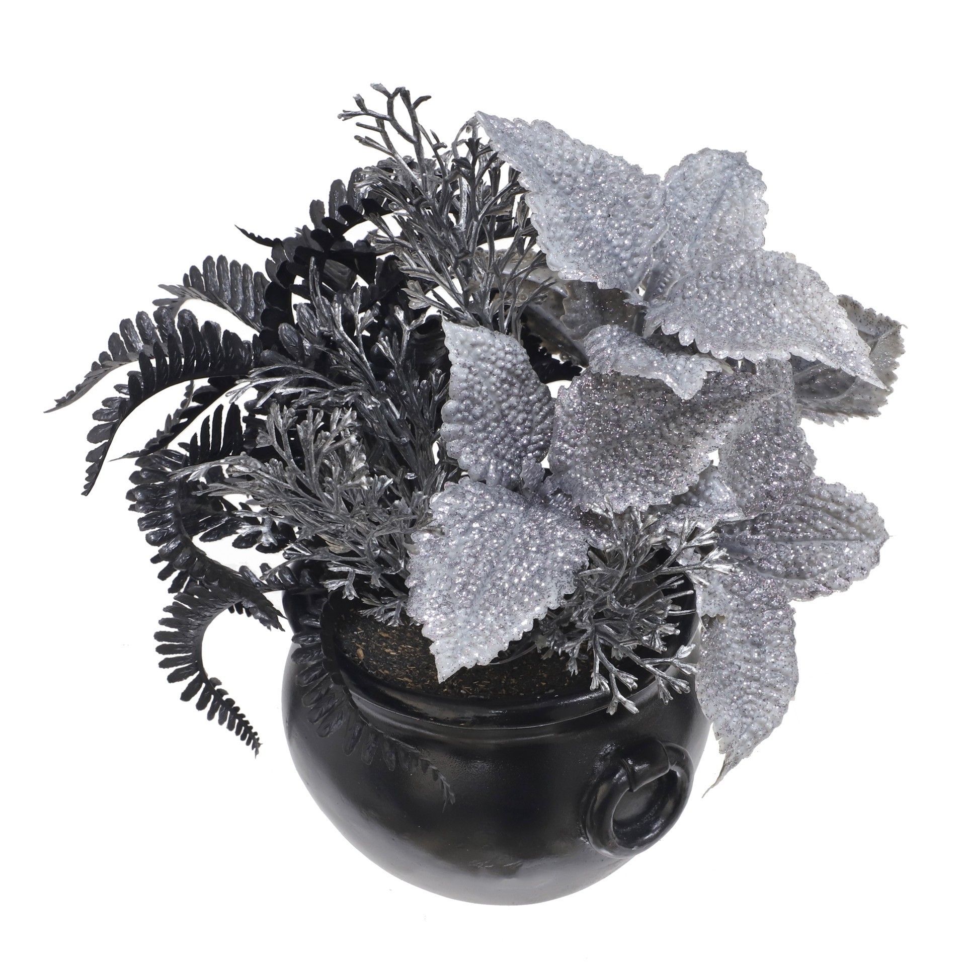 slide 2 of 3, 8" Potted Fern Mix In Cauldron By Ashland, 7 in x 7 in x 8 in