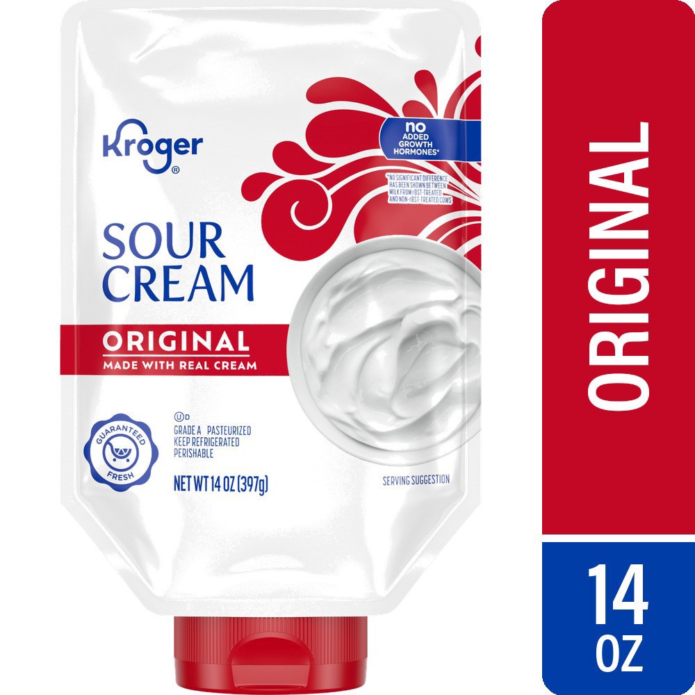 slide 1 of 1, Kroger® Original Sour Cream, 14 oz