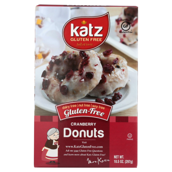 slide 1 of 1, Katz Cranberry Donuts, 1 ct