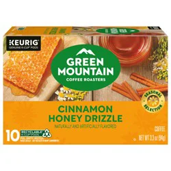 Green Mountain Coffee Roasters Cinnamon Honey Drizzle Flavored Coffee, Single Serve Keurig K-Cup Pods, 10 Count