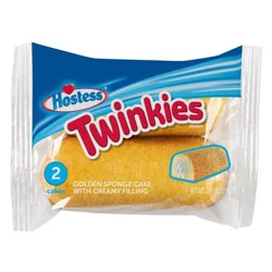 Hostess Twinkies Golden Sponge Cake With Creamy Filling - 2.7 oz Sleeve (2 Cakes)