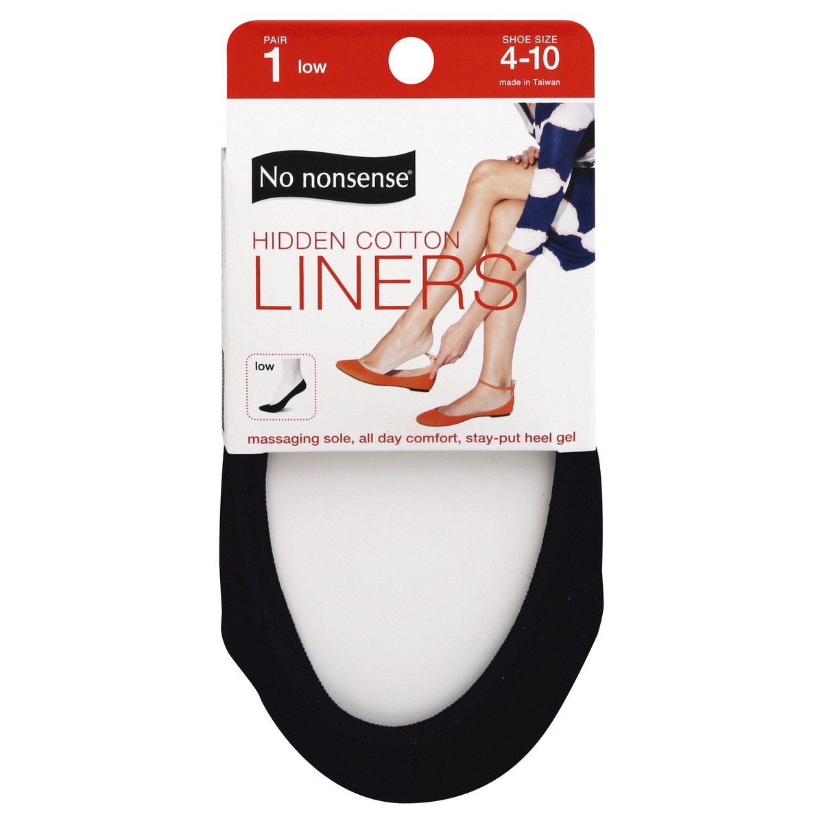 slide 9 of 10, No Nonsense Liner - Hidden Cotton, 1 ct