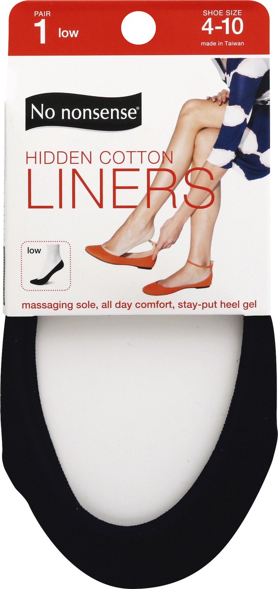 slide 1 of 10, No Nonsense Liner - Hidden Cotton, 1 ct