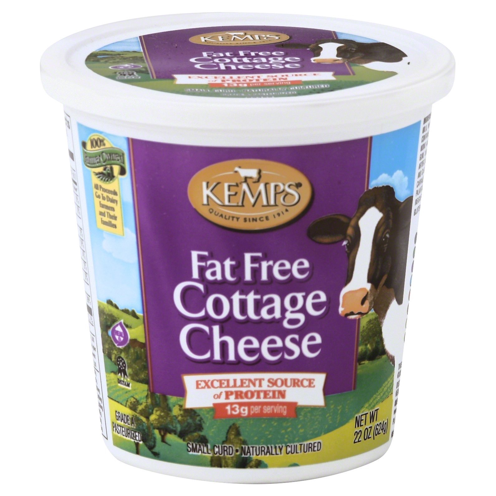 slide 1 of 6, Kemps Fat Free Cottage Cheese, 22 oz