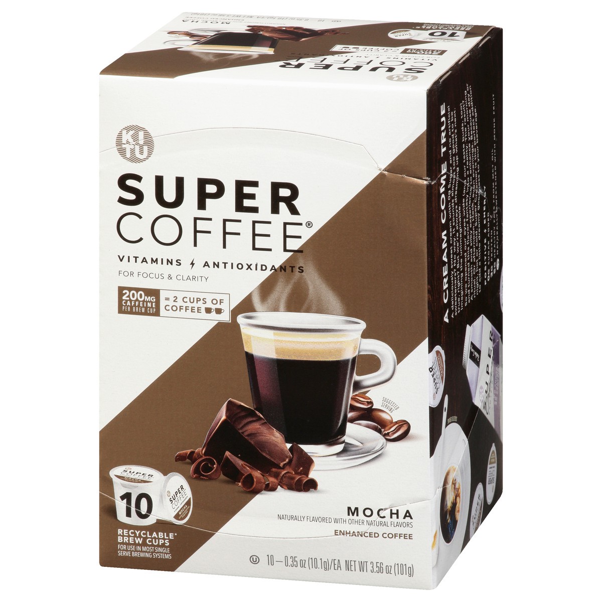 slide 3 of 9, Super Coffee Brew Cups Enhanced Mocha Coffee - 10 ct, 10 ct