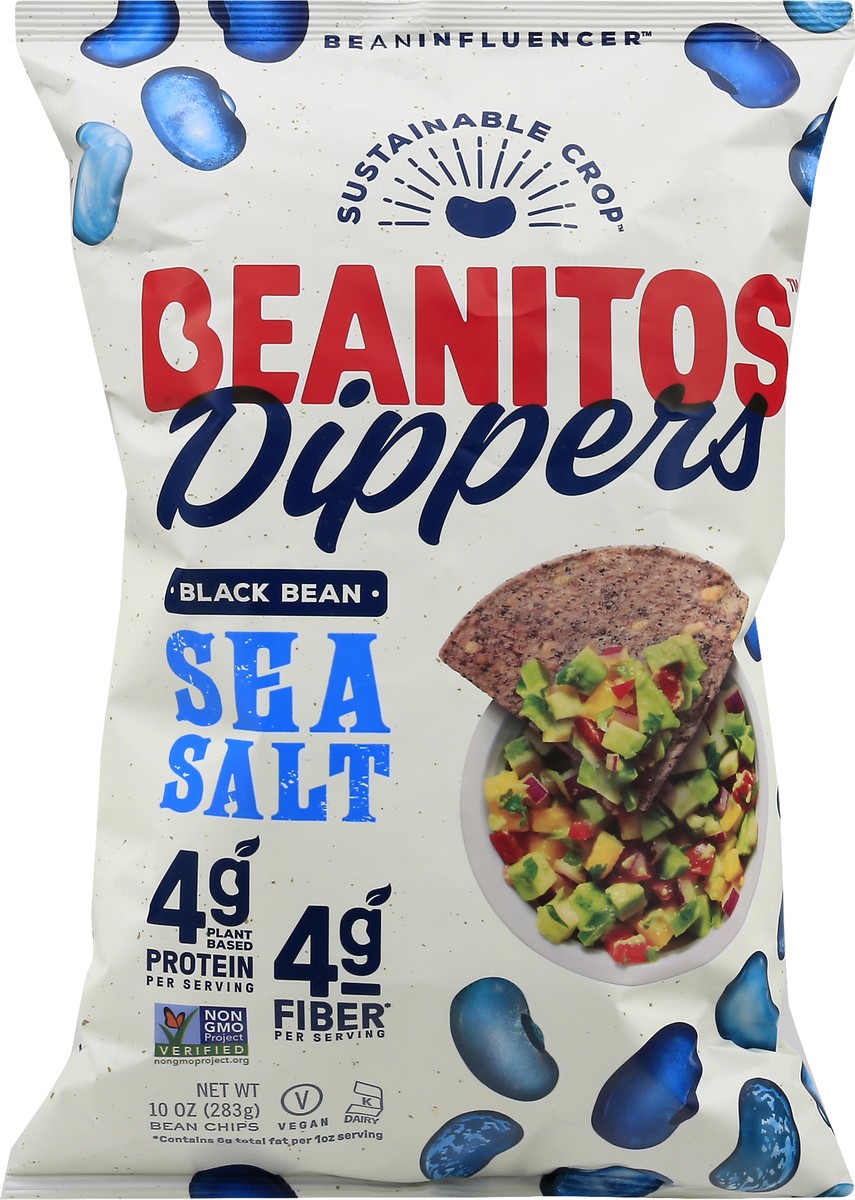 slide 5 of 8, Beanitos Black Bean Chips Sea Salt, 10 oz