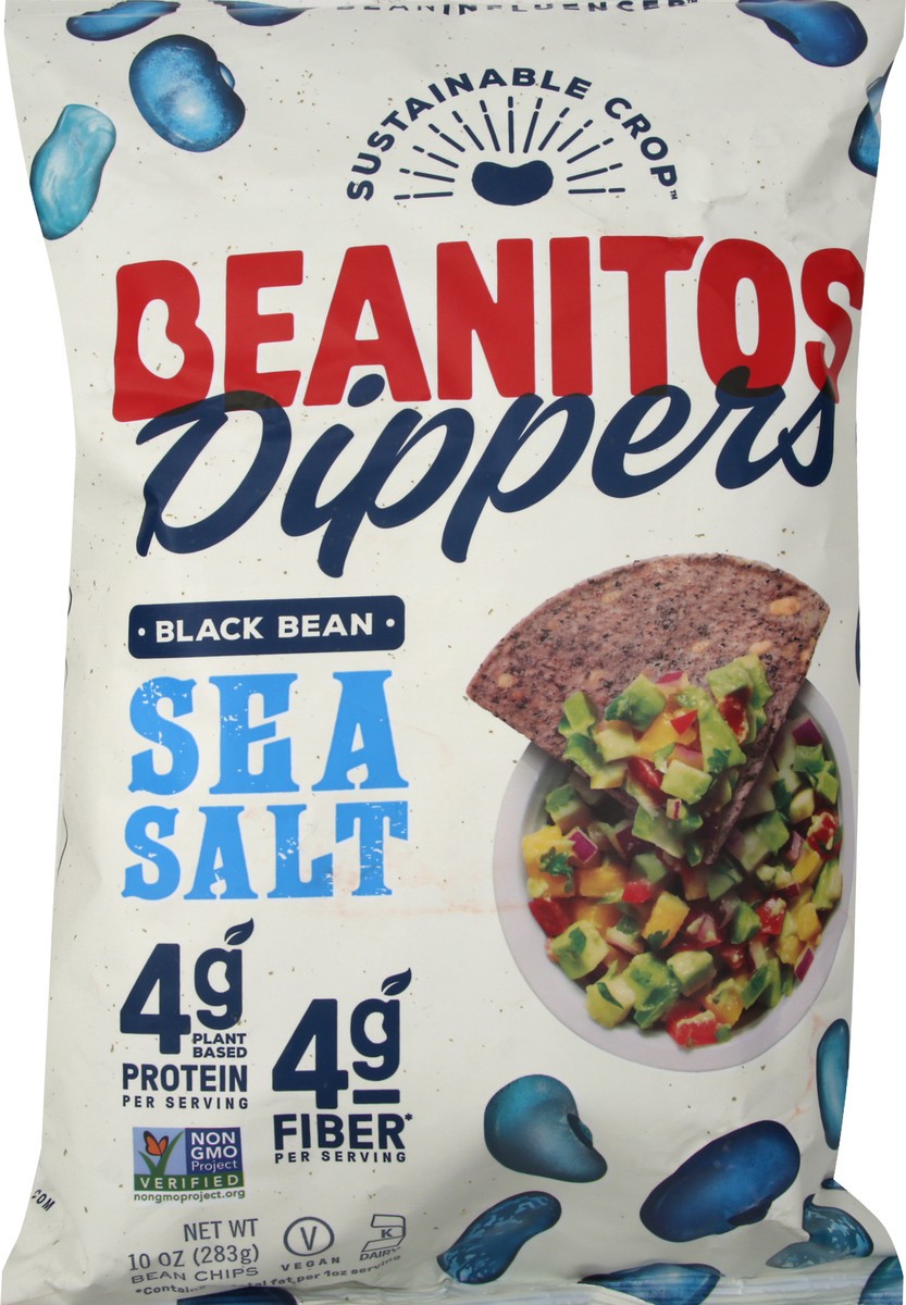 slide 1 of 8, Beanitos Black Bean Chips Sea Salt, 10 oz