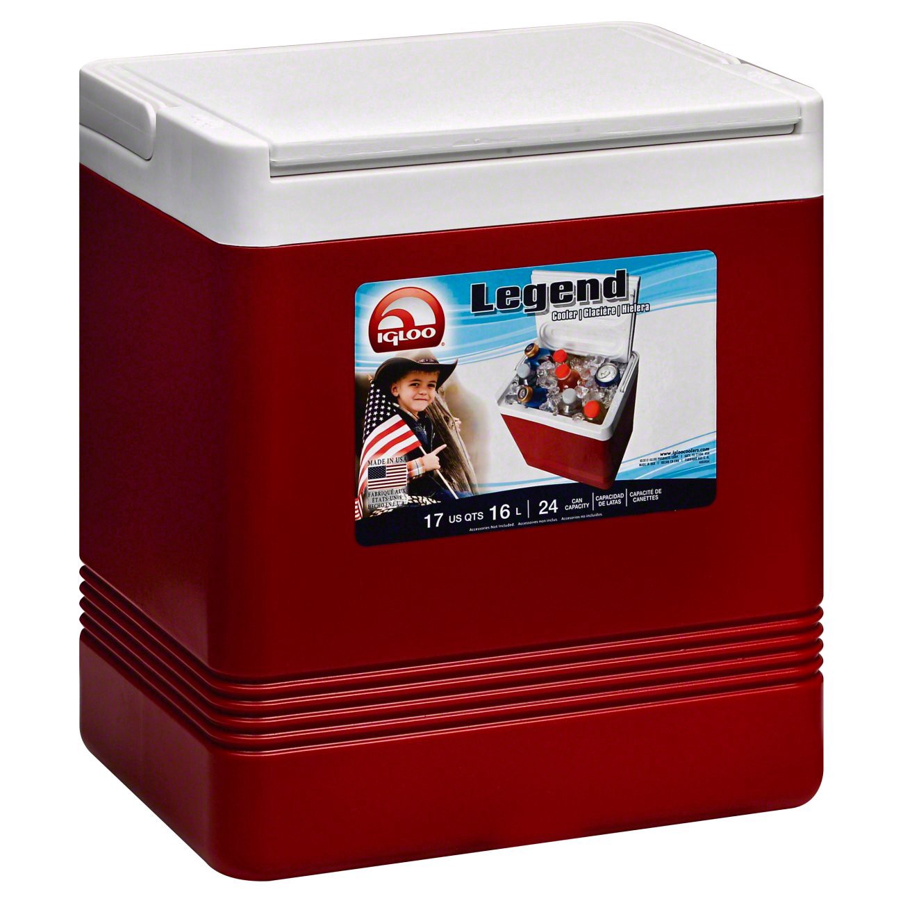 slide 1 of 1, Igloo Legend Cooler Red, 1 ct