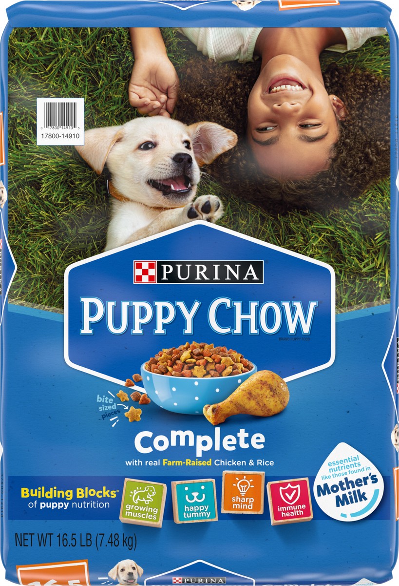 slide 3 of 9, Purina Puppy Chow High Protein Dry Puppy Food, Complete With Real Chicken, 16.5 lb