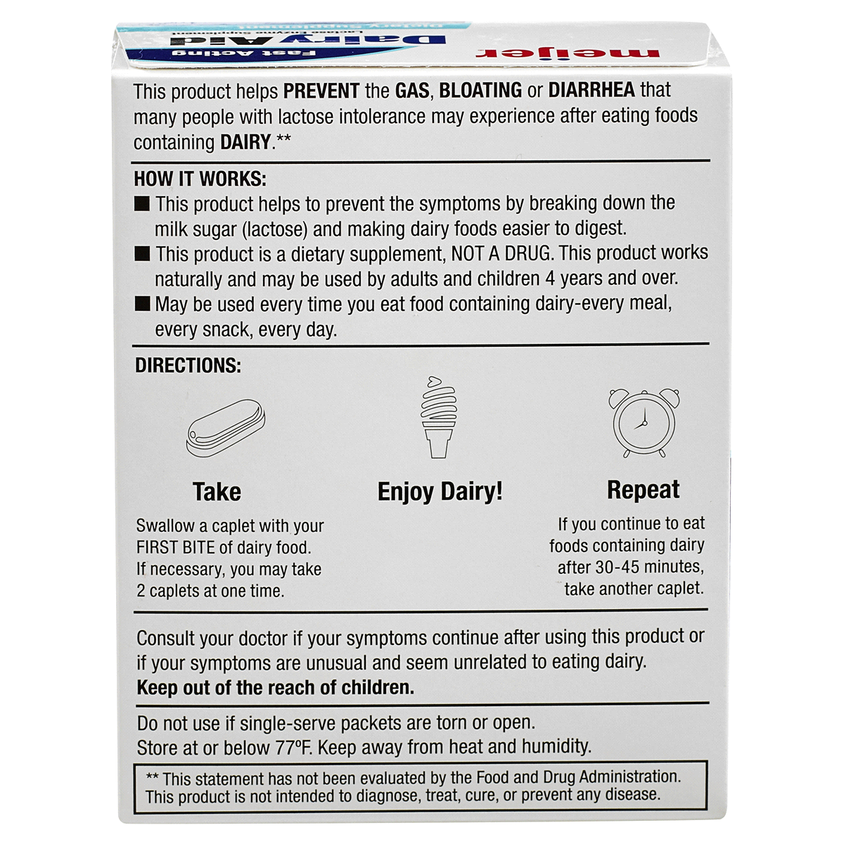 slide 3 of 3, Meijer Dairy Aid Caplets, 32 ct