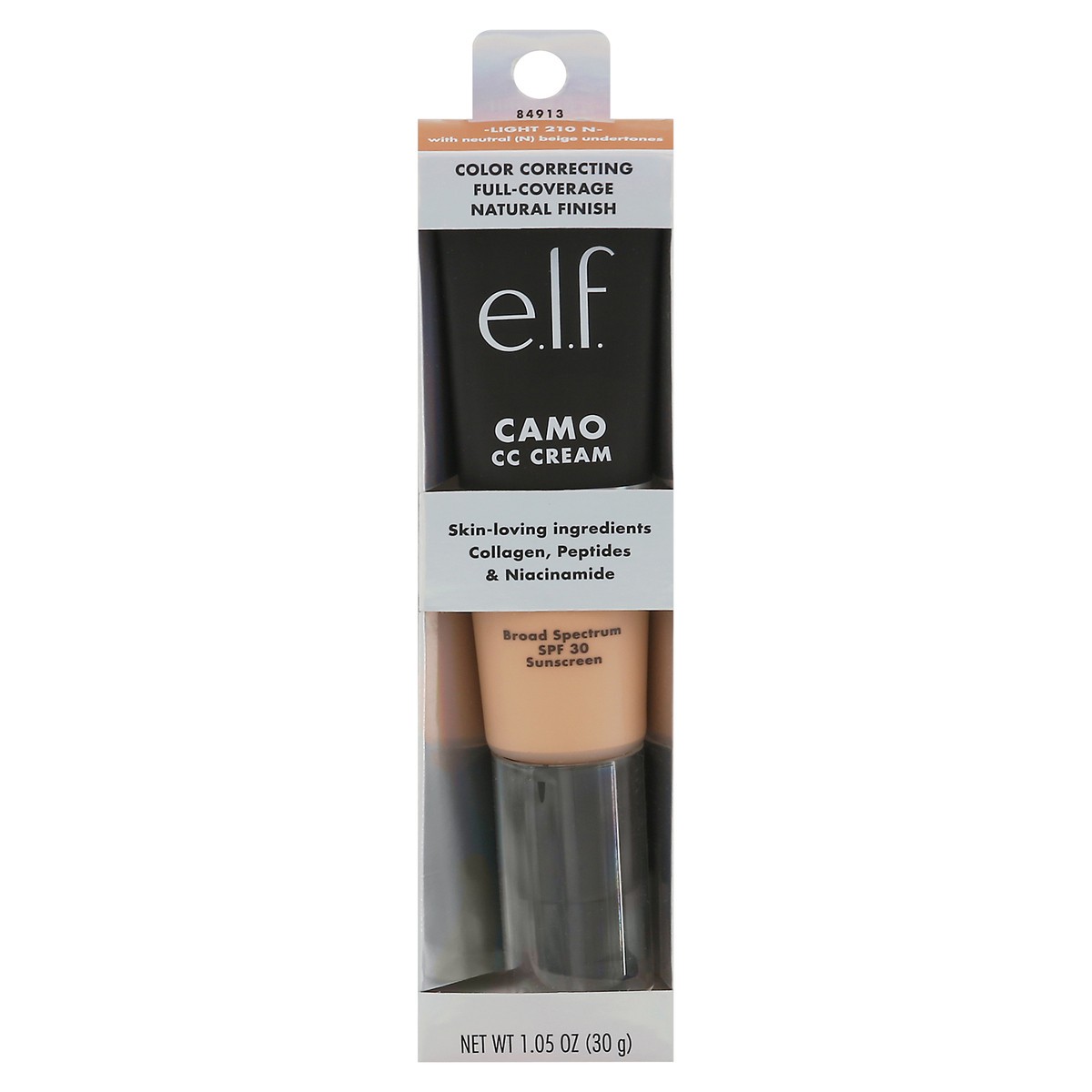 slide 1 of 1, E.L.F. Spf 30 Camo Cc Cream - Light, 1.05 oz