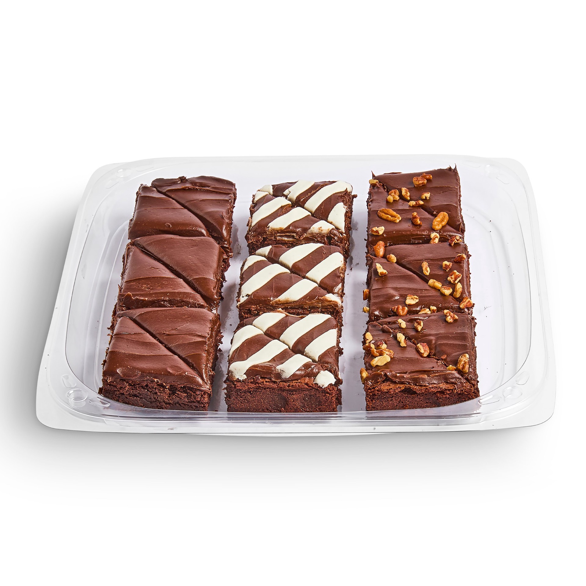 slide 1 of 1, H-E-B Bakery Small Party Tray - Gourmet Brownies, 18 ct