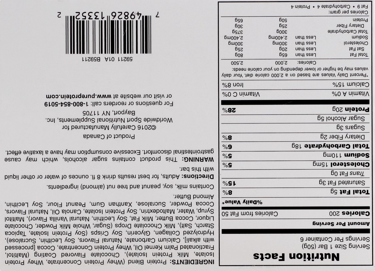 slide 3 of 6, Pure Protein Gluten Free Chewy Chocolate Chip Bar 6 - 1.76 oz Bars, 6 ct; 1.76 oz