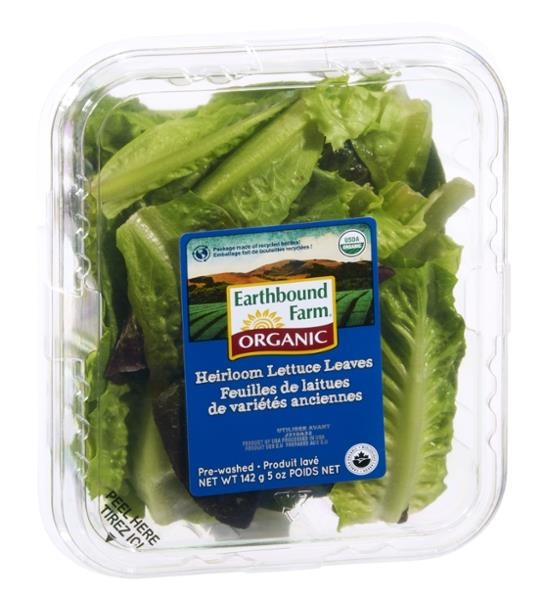 slide 1 of 1, Earthbound Farm Organic Heirloom Lettuce Leaves, 5 oz