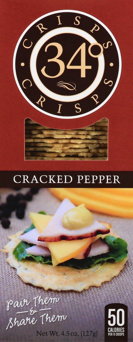slide 11 of 13, 34 Degrees Cracked Pepper Crisps 4.5 oz, 4.5 oz