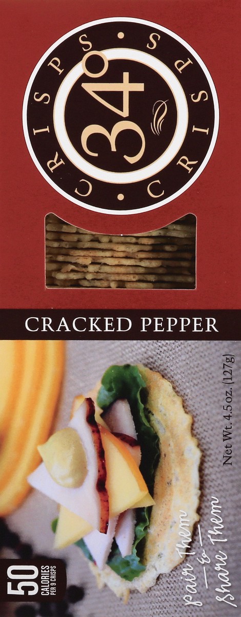 slide 9 of 13, 34 Degrees Cracked Pepper Crisps 4.5 oz, 4.5 oz